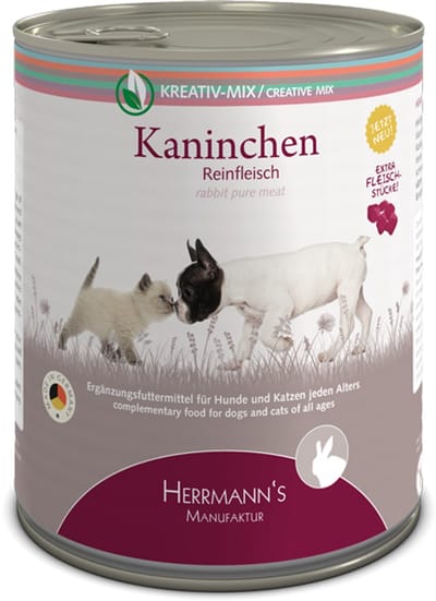 Herrmann's Honden Blikvoeding - Puur Konijn - 800 g