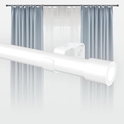 Gordijnroede 25 mm - Verstelbare Gordijnroede voor Slaapkamer en Woonkamer (67-232 cm)