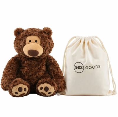 SEZGoods Verzwaringsknuffel Bruine Beer - 1.8KG - Verzwaarde Knuffel - Weighted Stuffed Animal - Sensorisch Speelgoed - Zware Knuffel - Plushie