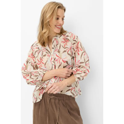 Brax Dames Blouse  Style VALESCA dark ecru, lichtbeige, maat 44