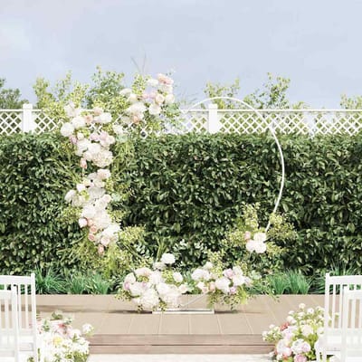 Arche de mariage Blanche 195 x 35 x 211 cm Acier