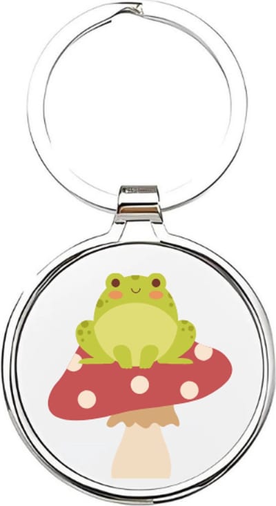 Akyol - Kikker Sleutelhanger - kikker - Dierenliefhebbers - frog - groene kikker - Pad - amfibie - dier - dieren sleutelhanger - padkikker - sleutelhanger - paddenstoel - 4 x 7,5 CM