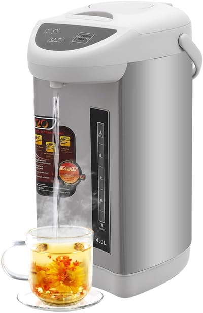 Warmwaterdispenser - Waterkoker Thermopot - Snel Heet Water - Constante Temperatuur - 4 Liter - Grijs