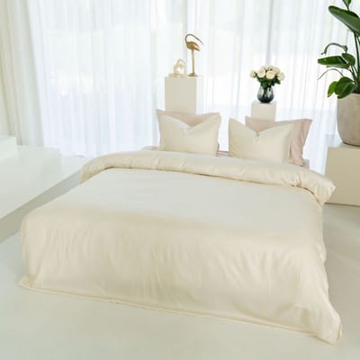 Kayori Shan Dekbedovertrek TENCEL™ Lyocell - 140x200-220 + 1 sloop - Verkoelend slapen - Eenpersoons - Offwhite