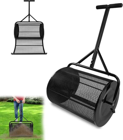 Compoststrooier - Strooiwagen Tuin - Gazon Bemesten - Grote Capaciteit - 80 Liter - Zwart