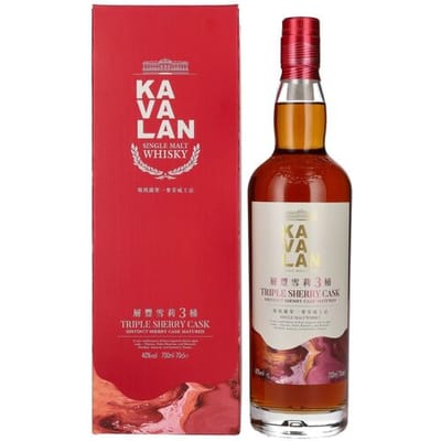 Kavalan Whisky Kavalan TRIPLE SHERRY CASK Single Malt Whisky 40% Vol. 0,7l in geschenkverpakking