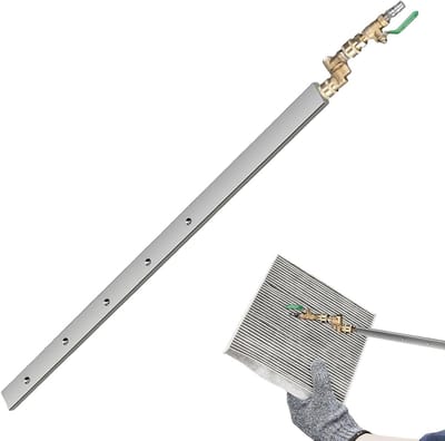 Radiator Reiniger - Spoelstok - Voertuigonderhoud - Flexibele Hoekinstelling - 60cm Lengte - Zilver