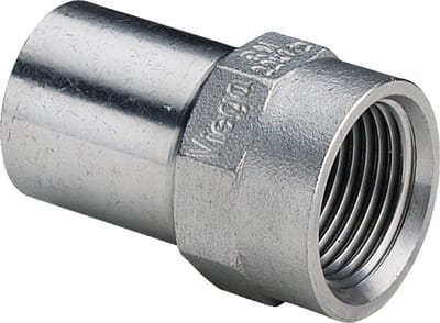 Viega Sanpress Inox-insteekstuk, d 18mm, Rp 1/2 roestvrij staal Model 2312.1, 436803