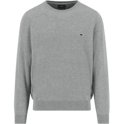Fynch-Hatton Trui O-Neck Merino Cashmere Silver / male