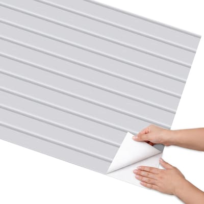 Coloray Meubel Wrap Folie - Grijs Meubelfolie - 75x150 cm - Decoratiefolie Verticale strepen - Meubel Wrap Folie - Minimalist Meubelfolie - Plakfolie Meubels - Keuken decoratie - Achtergronden en patronen