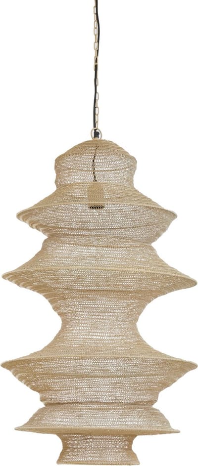 Light & Living Hanglamp Nakisha - Zand - Ø48cm - Modern - Hanglampen Eetkamer, Slaapkamer, Woonkamer
