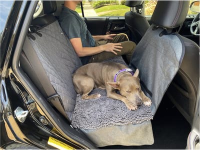 Dgs Honden Autostoelhoes Grijs - Hondenautoaccessoire - 28 cm Enkele Autostoel