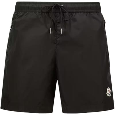 Moncler SS26 Logo Patch Zwembroek Heren Zwembroek L10912C000135985M999 S black
