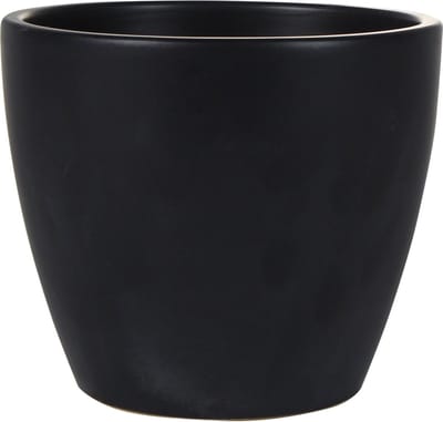 Ter Steege Bloempot - zwart - glans - Scandinavisch - 16 x 18 cm - plantenpot