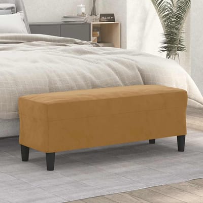 vidaXL - Bankje - 100x35x41 - cm - fluweel - bruin