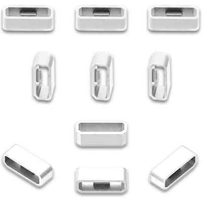 Anneaux sécurisés de remplacement en Silicone, 18mm, 10 pièces, attaches de bracelet de montre, boucles de maintien de bande 22mm blanc