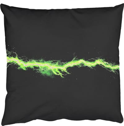 Sierkussens - Kussentjes Woonkamer - 50x50 cm - Elektriciteit - Lijn - Vonken - Groen
