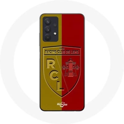 Hoesje - rcl lens - Samsung Galaxy A32 5G - Flexibel - Geel en Rood - Logo