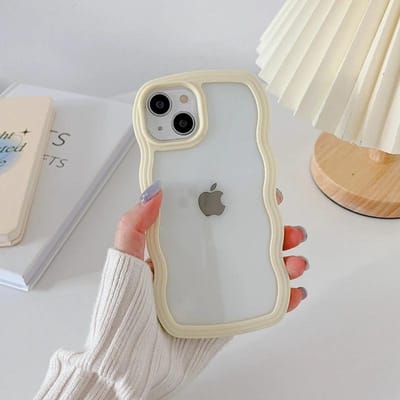 Zachte Golvende Lijnen Telefoonhoesje Voor iphone 11 12 13 14 15 16 Pro Max XS Max X XR 7 8 Plus Candy Bumper Transparante Hoesjes Cover For iPhone 15Pro