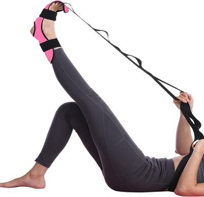 Stretching Strap, Yoga Ligament Stretch riem, stretchband, gymnastiekgordel met lussen, yogariem voor beentraining, fitness, dans, gymnastiek (roze)