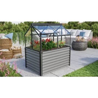 Vitavia Tuinkas Gaia Jumbo - Veiligheidsglas 3mm - Zwart/graniet - 83x122x135cm