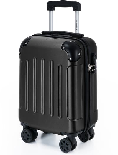 YONSLY Handbagage Koffer - 46x31x20 cm - Reiskoffer 25L - Zwart