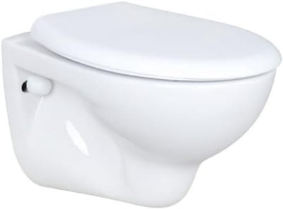 Hangend toilet met soft-close deksel – ovaal – keramiek – wandmontage – wit – 52 x 36 x 37,5 cm