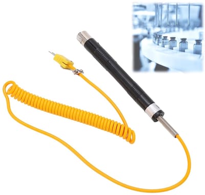 Dailygoods- Oppervlaktethermokoppelsonde Type K - Handbediende Thermokoppelsonde - Industriële Benodigdheden - Temperatuursonde - Geschikt voor Maastemperatuur - Universeel Gebruik - Thermokoppel