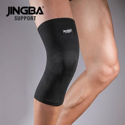 JINGBA SUPPORT Activités Sportives genouillères de basketball support Genouillère Élastique en Nylon Genouillère de Volleyball rodillera deport Utilisation Pratique L