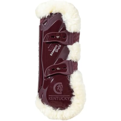 Kentucky Horsewear - Vegan bont Peesbeschermers bamboo elastiek bordeaux XS
