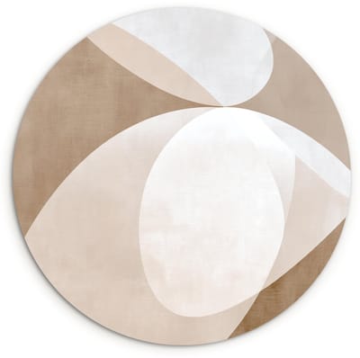 WallCircle® Wandcirkel 120x120 cm - Muurcirkel Ovale vormen - Transparant - Zachte overgang - Muurdecoratie woonkamer - Wanddecoratie slaapkamer - Kamer decoratie accessoires - Ronde schilderijen XXL