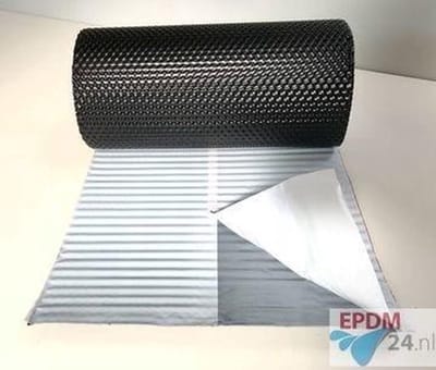 Aluflex loodvervanger zelfklevend 30 cm x 5 meter - zwart 3D