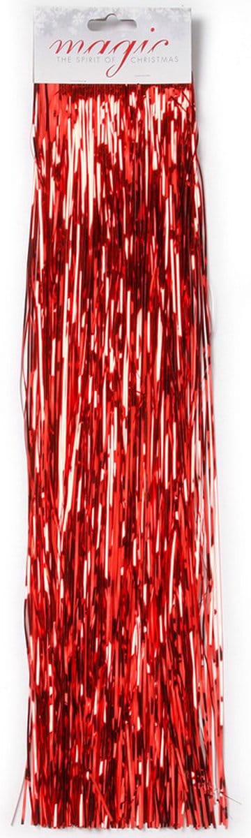 Engelenhaar - rood - 50 cm - lametta haar - folie - tinsel - kerstversiering
