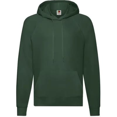 Fruit Of The Loom lichtgewicht sweatshirt met capuchon Verde Oscuro - L