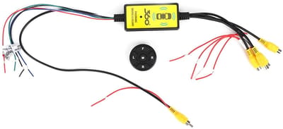 Dailygoods- Videoswitcher met 4 Ingangen - Auto Video Converter - Hoogwaardige Prestaties - Geschikt voor Meeste Voertuigen - Stroomcircuitbeveiliging - Betrouwbaar Accessoire - Videomixer