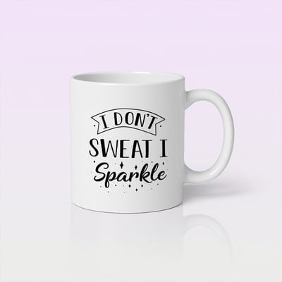 Ik Zweet Niet Ik Straal Mok 330ml – Inspirerende Quote Keramische Koffiebeker