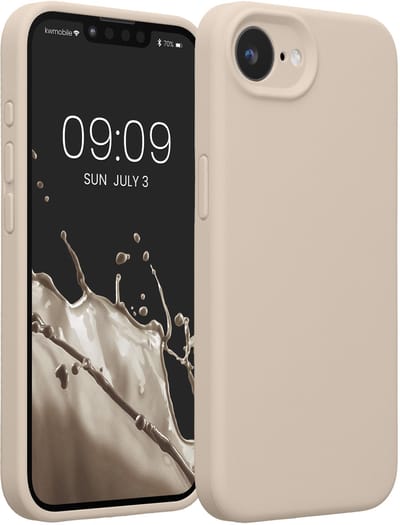 kwmobile telefoonhoesje geschikt voor Apple iPhone 17e / iPhone 16e - TPU backcover met siliconen coating - Smartphone case in crème