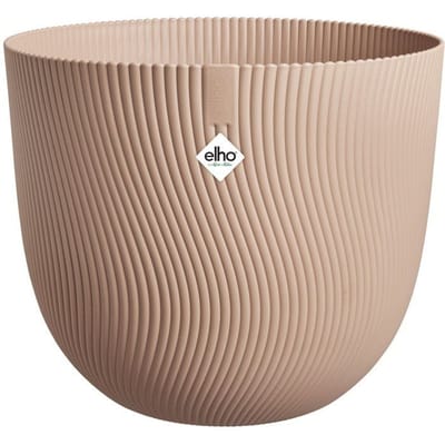 Elho Sereh Rond 60 - Grote Bloempot voor Binnen & Buiten - 100% Gerecycled Plastic - Ø 59 x H 50.6 cm - Koele klei
