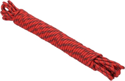 Solidchoice - Diamantgevlochten Polypropyleen Touw 15 m, Rood/Zwart
