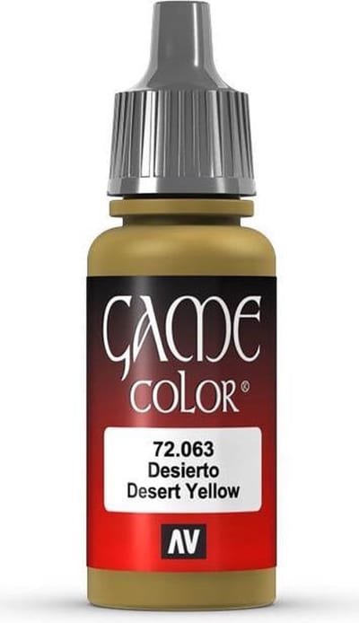 Vallejo Hobbyverf Acrylverf - 72063 Game Color - Desert Yellow - Acryl - Verf flesje - 18 ml