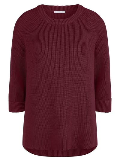 Lange trui 100% SUPIMA®-coton Van Peter Hahn rood