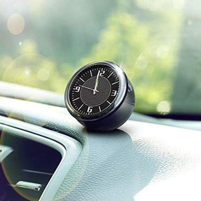 Allecto - Auto Klok - Quartz Analoge Klok met Verlichting - Mini Formaat - Interieur Decoratie - Stijlvol Design - Geschikt voor Thuis - Zwart