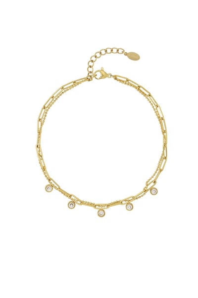 Sparkelende chain enkelbandje