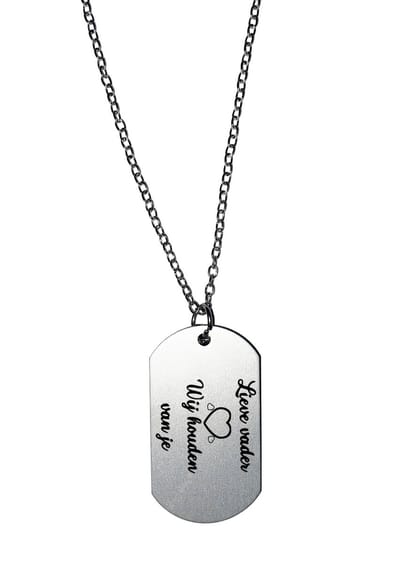 Akyol - lieve vader wij houden van je ketting - Vader - beste vader ever - papa - familie cadeau - vaderdag cadeautje - vader cadeau