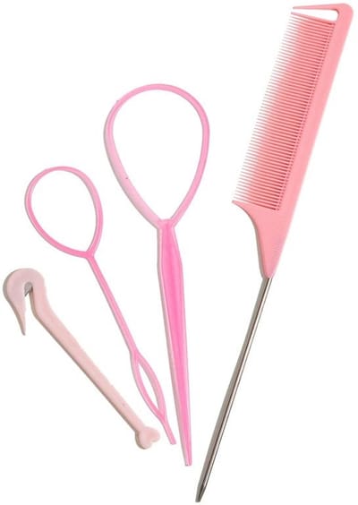 Dailygoods- Haarstyling Tool Kit - Haarstylingkam - Vlechtlussen - Rubberband Cutter - Lichtgewicht - Sterk en duurzaam - Haarvlechtset