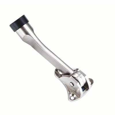 Aluminium Deurstopper met Rubberen Bumper - Matte Afwerking