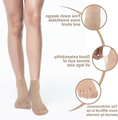 10 Paar Nylon Ankelsokken voor Dames - Zachte, Ademend en Comfortabele Kousen voor Elke Gelegenheid
