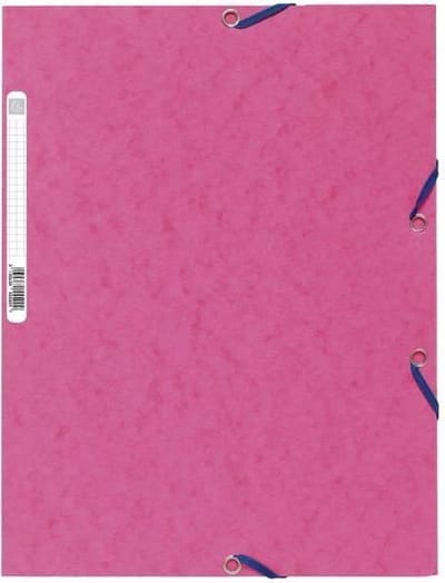 Exacompta Elastomap 3 kleppen in glanskarton 400g/m2 - A4 - Roze - 55520E
