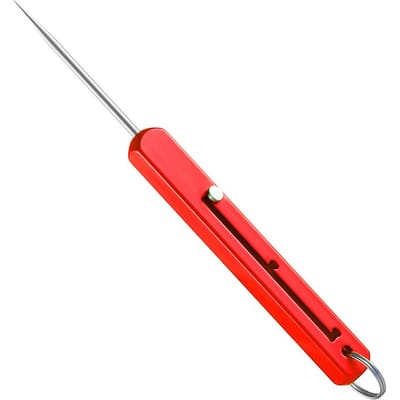 Draagbare EDC intrekbare tandenstoker van hoge sterkte titaniumlegering, veer, duw-trek fruitprikker, cadeau sleutelhanger, hanger, tandenstoker