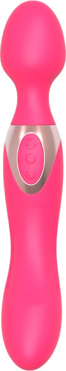 Cupitoys® Wand vibrator met dildo - 2 in 1 - 22,2cm - Roze - 10 standen - Vibrators voor vrouwen en mannen - Sex toys voor vrouwen en mannen
